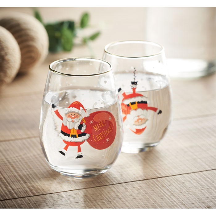 Logo trade promotional merchandise picture of: Christmas glasses set