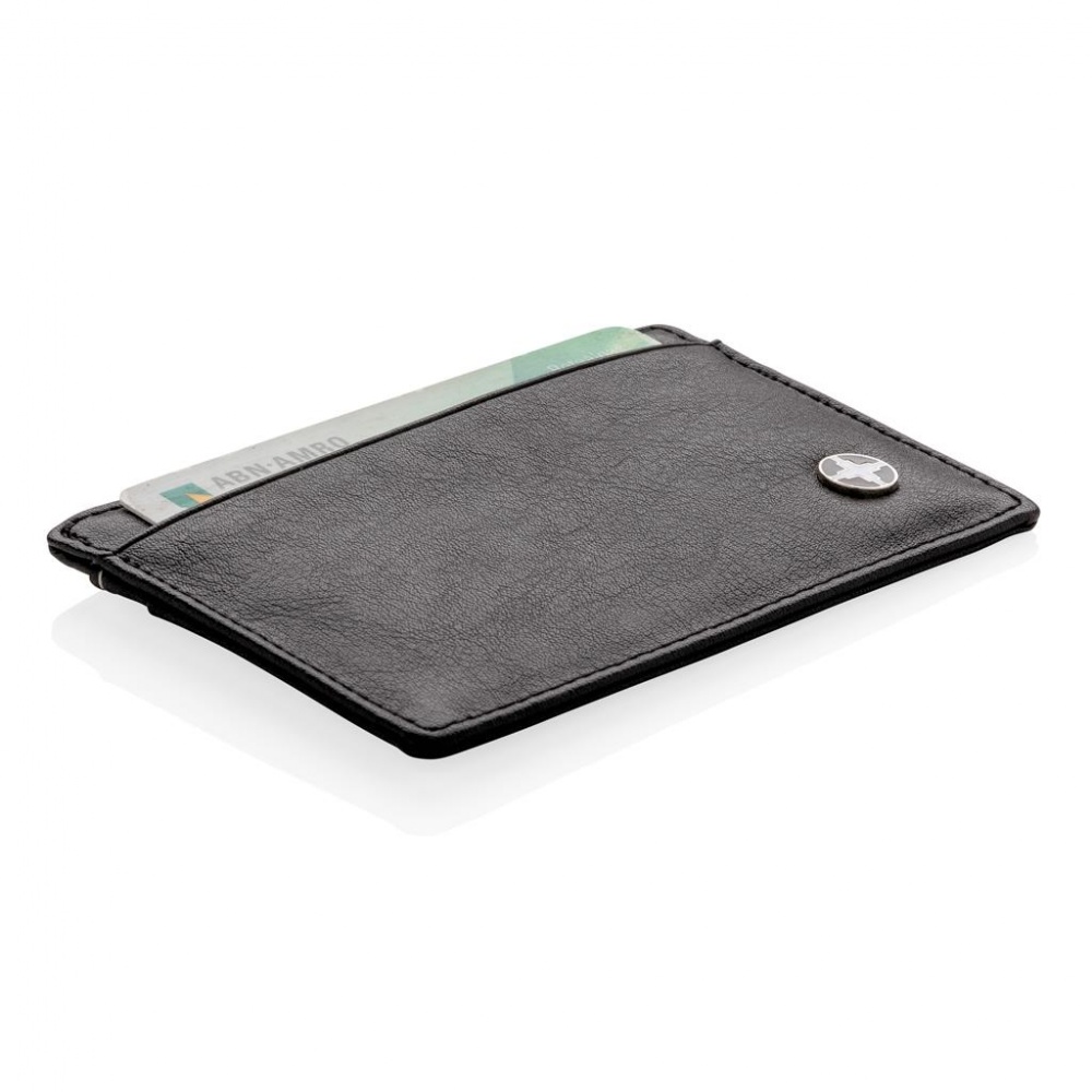 Logotrade business gifts photo of: Swiss Peak RFID anti-skimming card holder, black