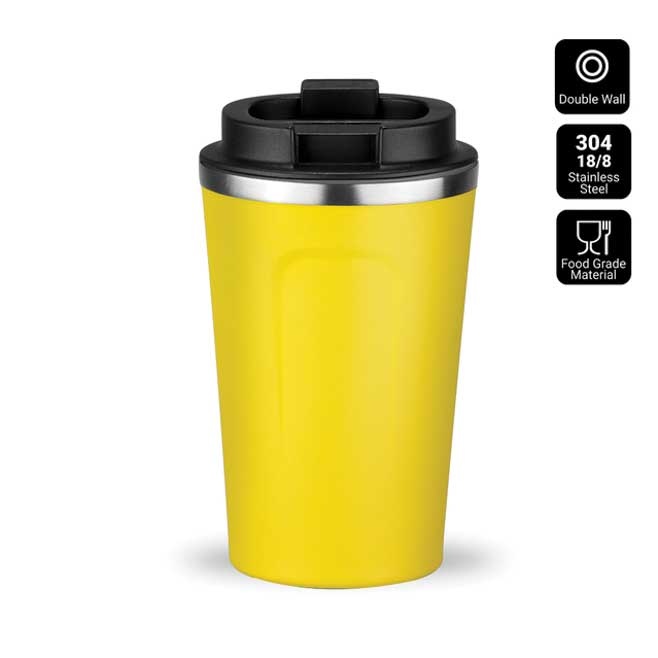 Logo trade corporate gift photo of: Nordic coffe mug, 350 ml, yellow