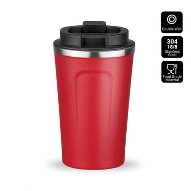 Logotrade promotional item image of: Nordic coffe mug, 350 ml, red