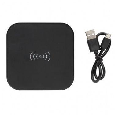 Logo trade promotional gifts picture of: Wireless 5W charging pad, black