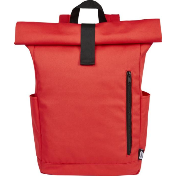 Logo trade promotional giveaway photo of: Cool Byron 15.6" roll-top backpack 18L, red