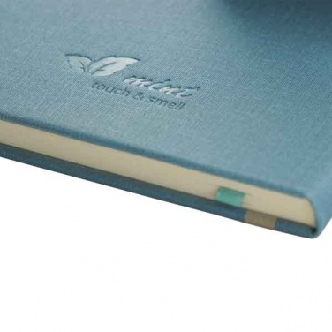 Logo trade promotional items image of: Vanilla-scented A5 notebook, green