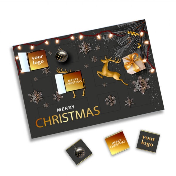 Logo trade promotional products picture of: Christmas Advent Calendar with chocolate, two sided
