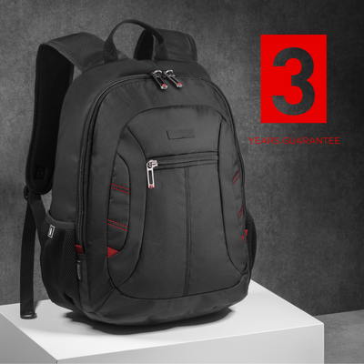 Logo trade promotional giveaways image of: Backpack City 15", black/red
