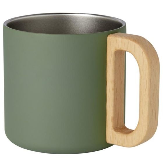 Logotrade promotional giveaway picture of: Bjorn 360 ml RCS certified recycled stainless steel mug, green