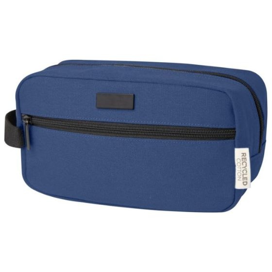 Logotrade promotional merchandise image of: Joey GRS recycled canvas travel accessory pouch bag 3,5 l, blue