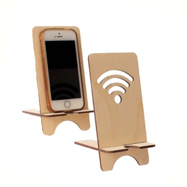 Logotrade promotional giveaways photo of: Recycled wooden mobile phone holder