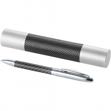 Logotrade advertising product image of: Winona ballpoint pen with carbon fibre details