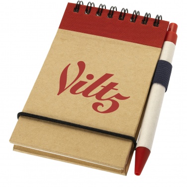 Logotrade promotional merchandise picture of: Zuse A7 recycled jotter notepad with pen