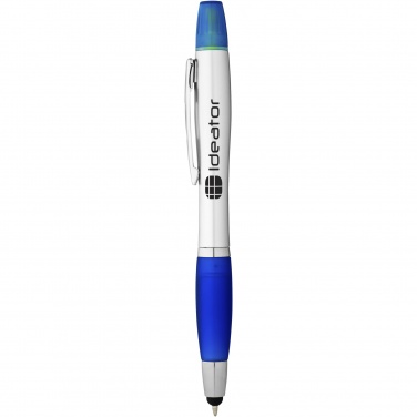 Logo trade promotional item photo of: Nash stylus ballpoint pen and highlighter