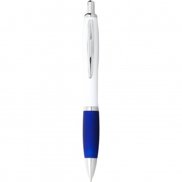 Logotrade advertising products photo of: Nash ballpoint pen white barrel and coloured grip