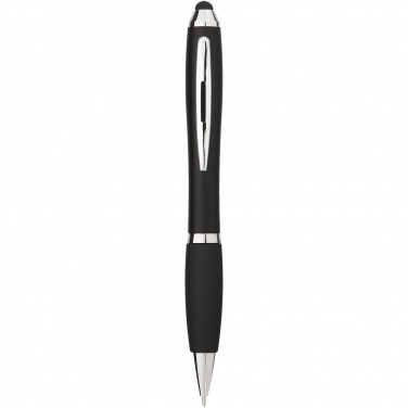 Logotrade advertising product picture of: Nash coloured stylus ballpoint pen with black grip