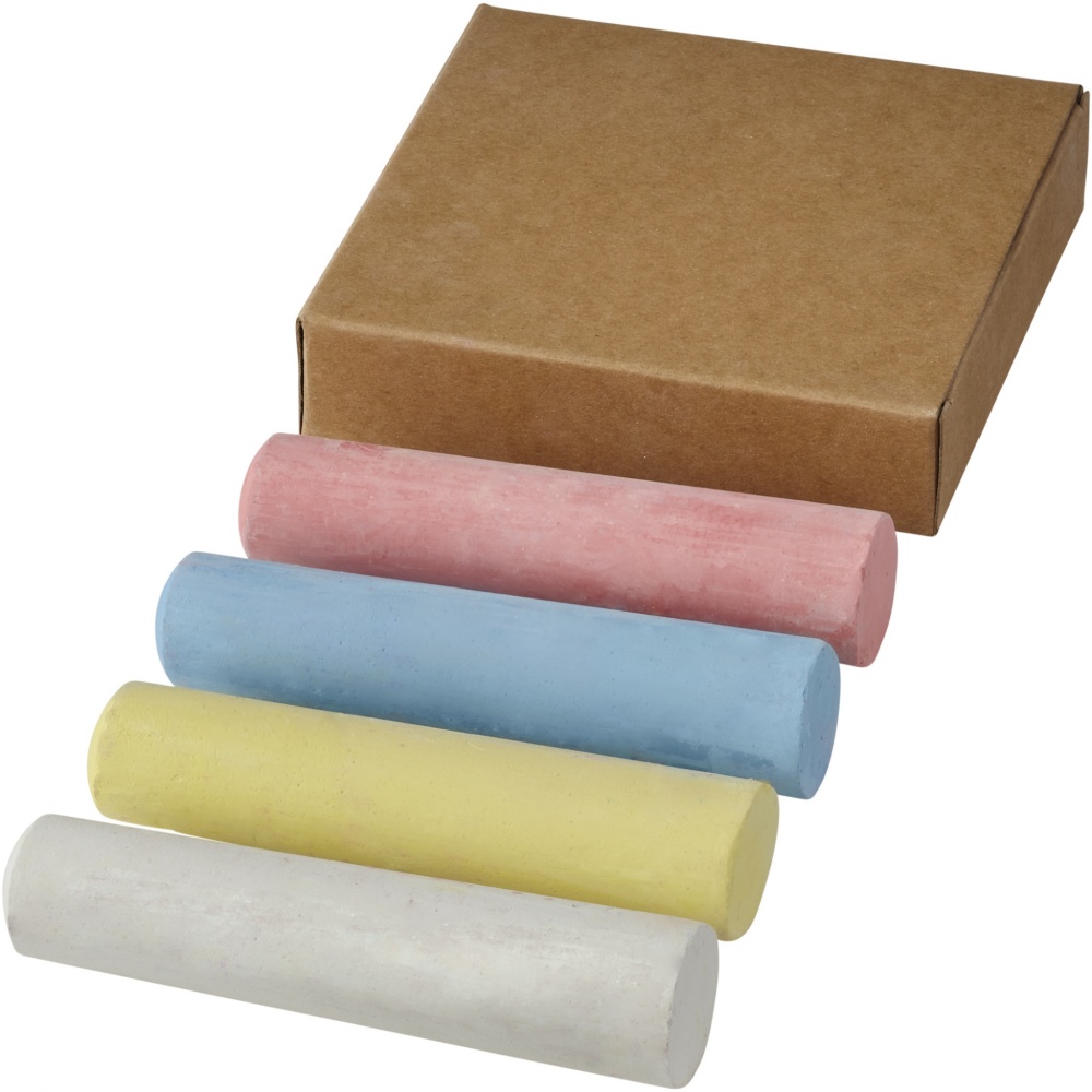 Logo trade promotional merchandise picture of: Screech 4-piece chalk set