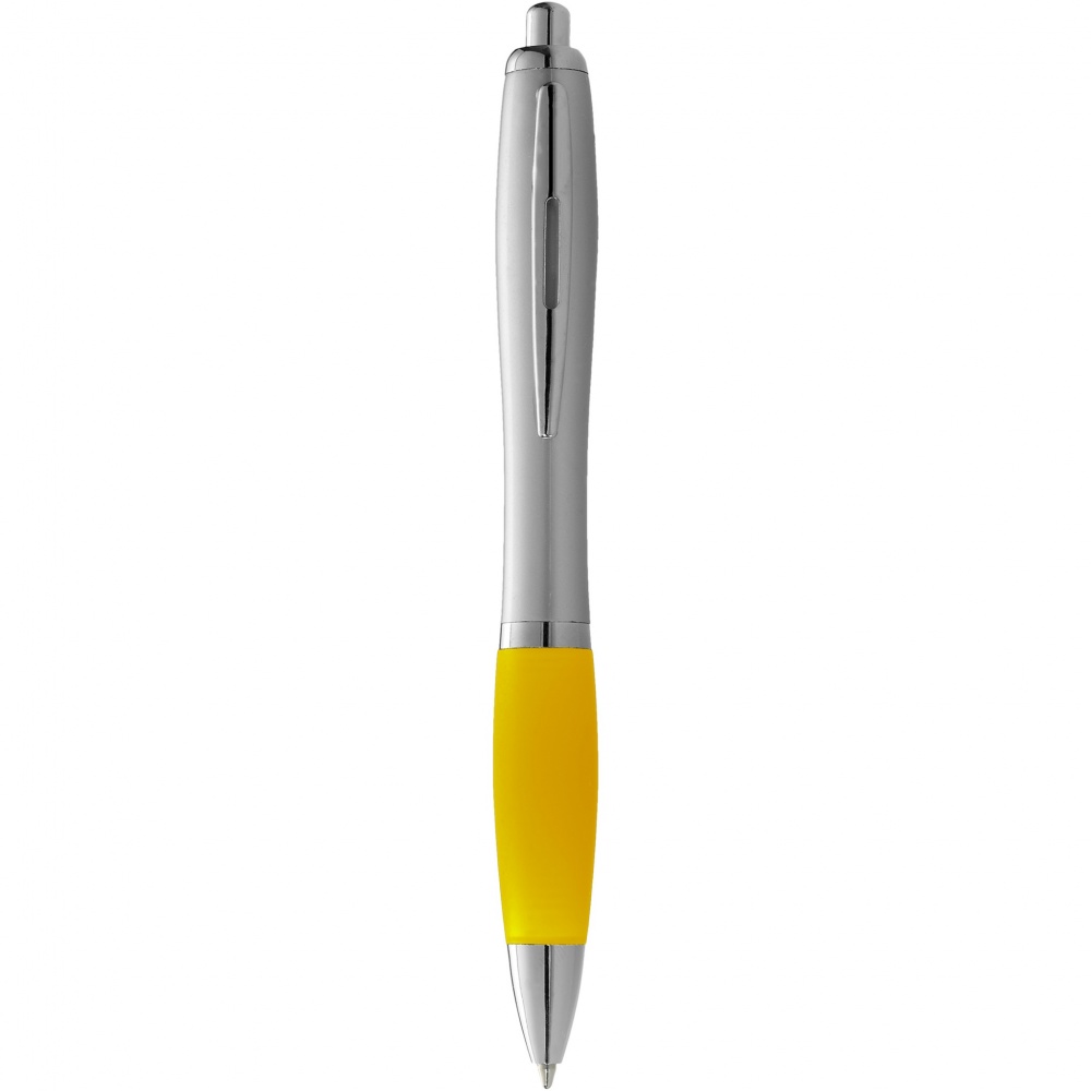 Logotrade promotional merchandise image of: Nash ballpoint pen silver barrel and coloured grip