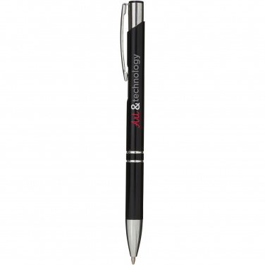 Logo trade promotional gift photo of: Moneta aluminium click ballpoint pen (blue ink)