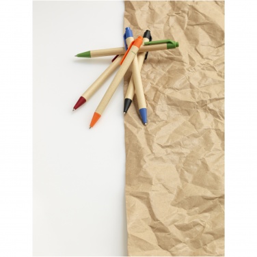 Logo trade corporate gift photo of: Berk recycled carton and corn plastic ballpoint pen