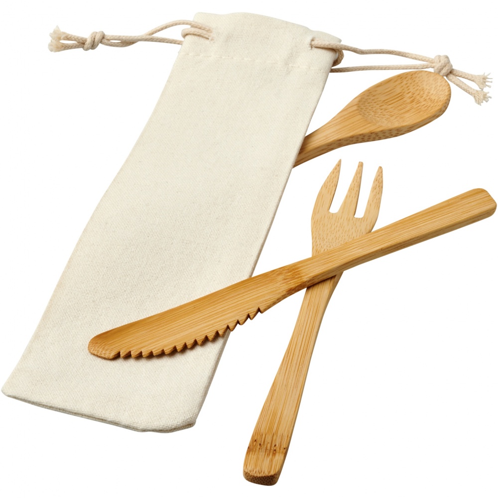 Logotrade promotional giveaway picture of: Celuk bamboo cutlery set