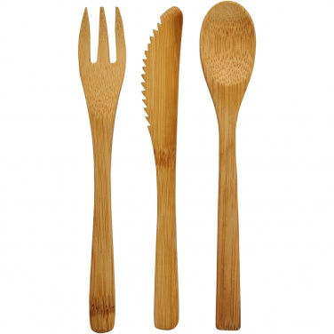 Logo trade promotional products image of: Celuk bamboo cutlery set