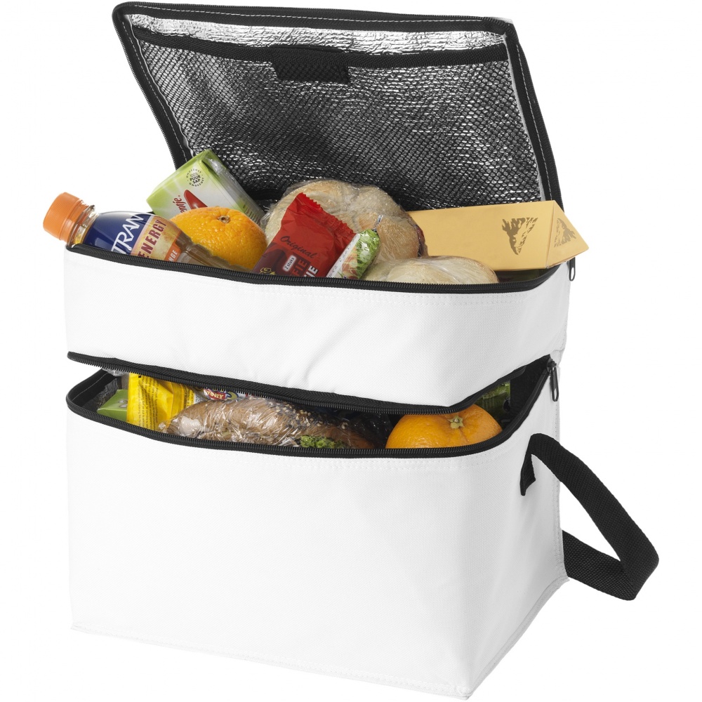 Logotrade promotional gift image of: Oslo 2-zippered compartments cooler bag 13L