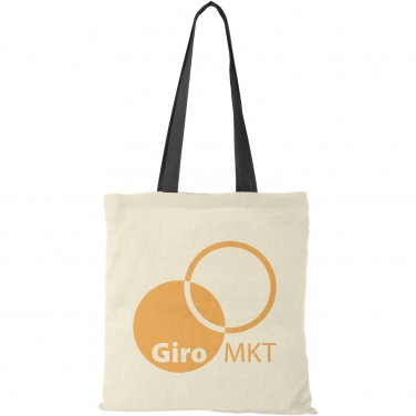 Logo trade advertising products image of: Nevada 100 g/m² cotton tote bag coloured handles 7L