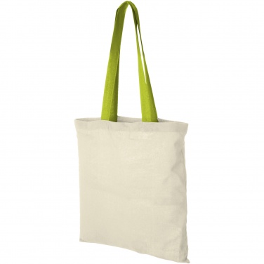 Logotrade promotional merchandise image of: Nevada 100 g/m² cotton tote bag coloured handles 7L
