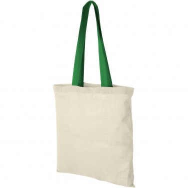 Logo trade promotional products picture of: Nevada 100 g/m² cotton tote bag coloured handles 7L
