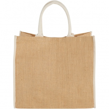 Logotrade advertising product picture of: Harry coloured edge jute tote bag 25L