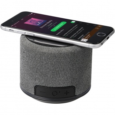 Logo trade business gift photo of: Fiber 3W wireless charging Bluetooth® speaker