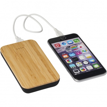 Logo trade promotional items picture of: Future 6000 mAh bamboo/fabric wireless power bank