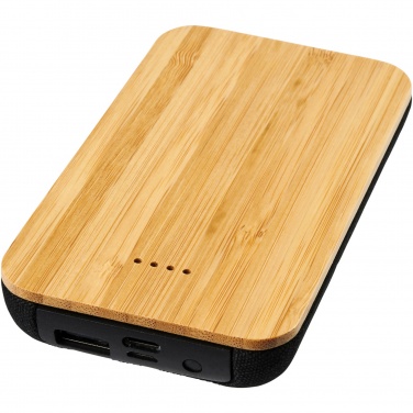 Logo trade promotional giveaway photo of: Future 6000 mAh bamboo/fabric wireless power bank