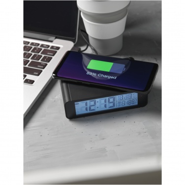 Logo trade promotional giveaways image of: Seconds 5W wireless charging clock