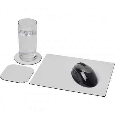 Logo trade promotional giveaway photo of: Brite-Mat® mouse mat and coaster set combo 1