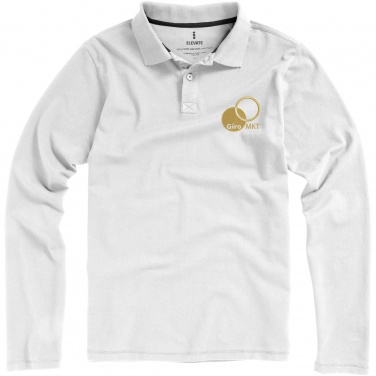 Logo trade promotional products image of: Oakville long sleeve men's polo