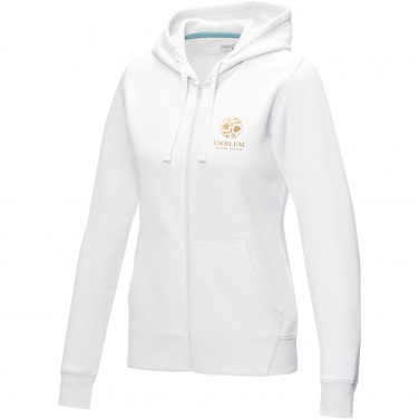Logotrade corporate gift picture of: Ruby women’s organic recycled full zip hoodie