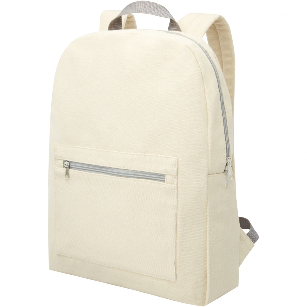 Logo trade promotional giveaway photo of: Pheebs 450 g/m² recycled cotton and polyester backpack 10L