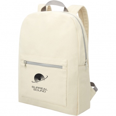 Logo trade promotional giveaway photo of: Pheebs 450 g/m² recycled cotton and polyester backpack 10L