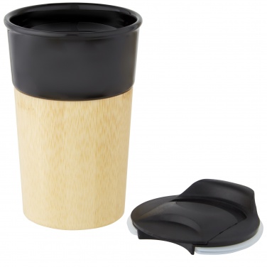 Logo trade promotional gifts picture of: Pereira 320 ml porcelain mug with bamboo outer wall