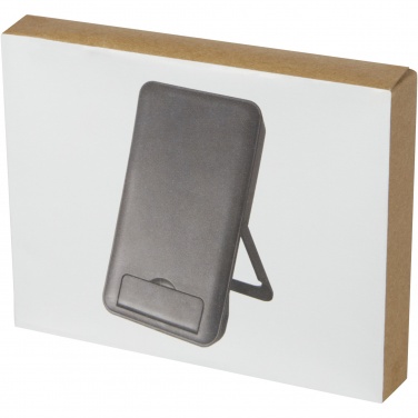 Logo trade promotional items picture of: Loop 10W recycled plastic wireless charging pad with phone stand