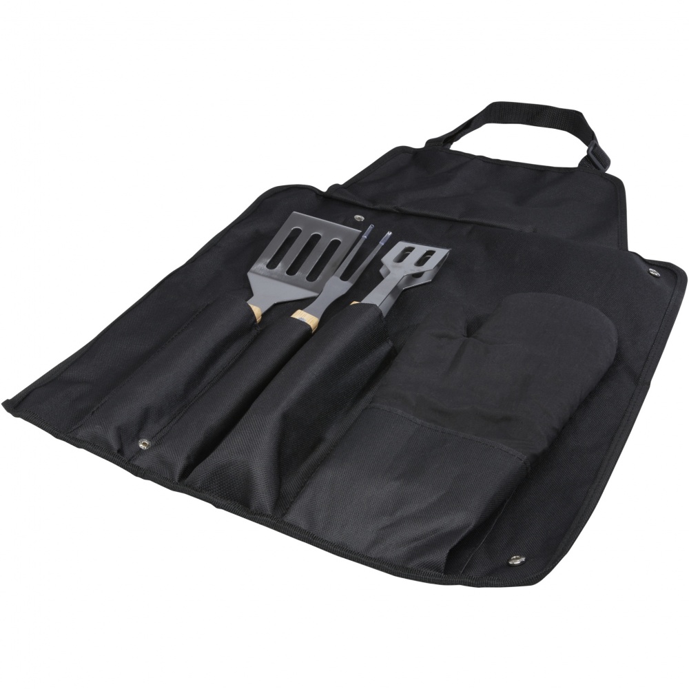 Logo trade promotional merchandise picture of: Gril 3-piece BBQ tools set and glove 