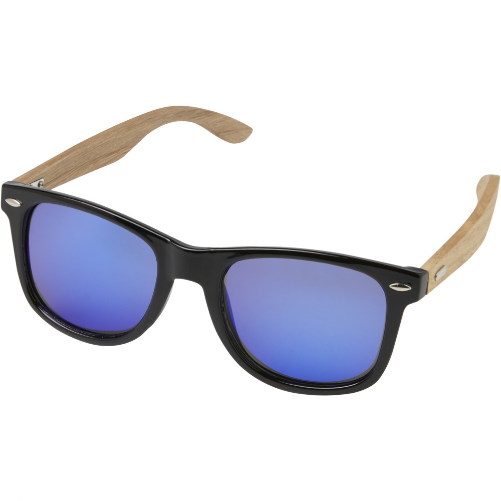 Logotrade promotional giveaway picture of: Hiru rPET/wood mirrored polarized sunglasses in gift box