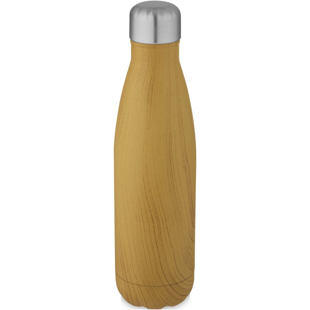 Logo trade promotional gift photo of: Cove 500 ml vacuum insulated stainless steel bottle with wood print