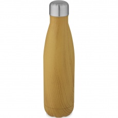 Cove 500 ml vacuum insulated stainless steel bottle with wood print