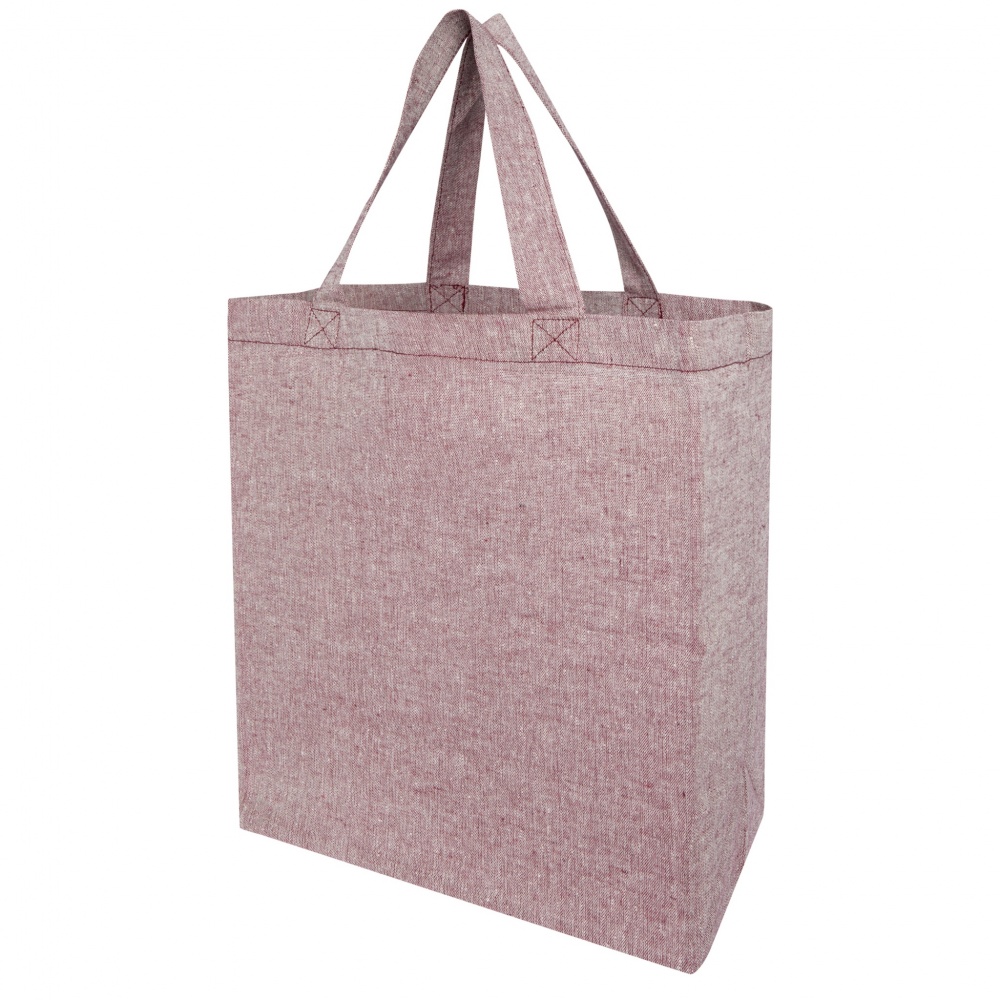 Logo trade promotional gift photo of: Pheebs 150 g/m² recycled gusset tote bag 13L
