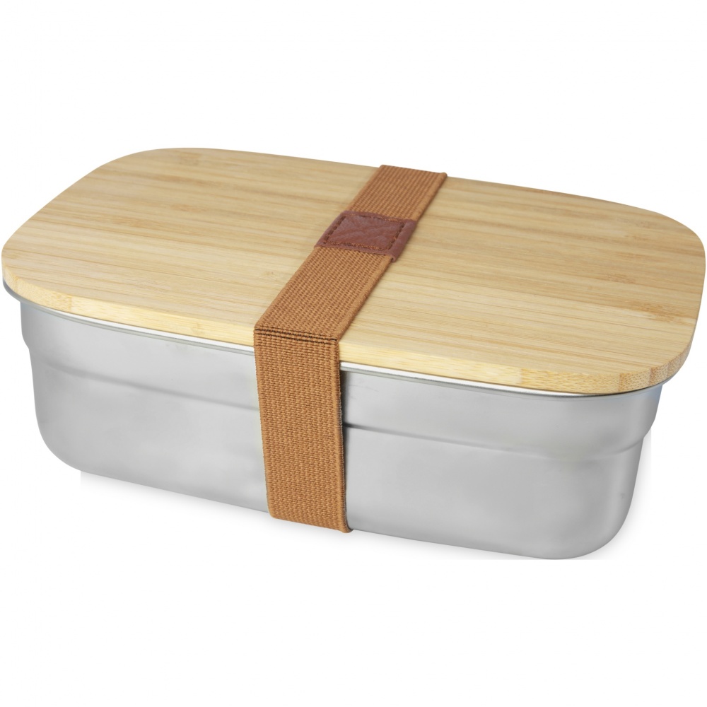Logotrade promotional gift picture of: Tite stainless steel lunch box with bamboo lid