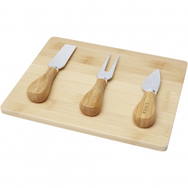 Logotrade promotional product image of: Ement bamboo cheese board and tools