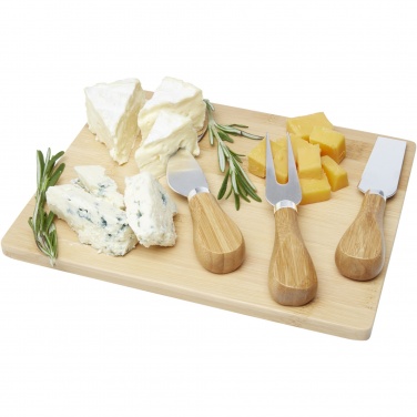 Logotrade advertising products photo of: Ement bamboo cheese board and tools
