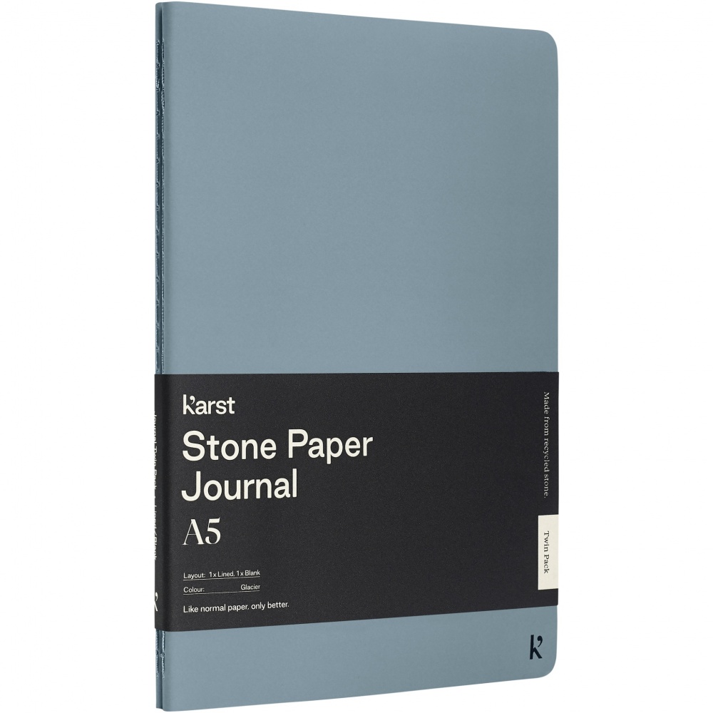Logo trade promotional giveaway photo of: Karst® A5 stone paper journal twin pack