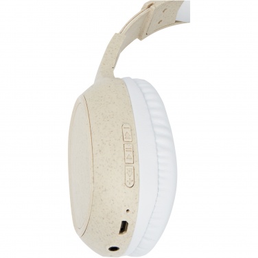 Logotrade promotional giveaway picture of: Riff wheat straw Bluetooth® headphones with microphone