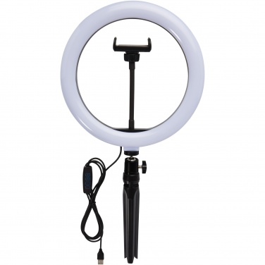 Logotrade business gift image of: Studio ring light for selfies and vlogging with phone holder and tripod